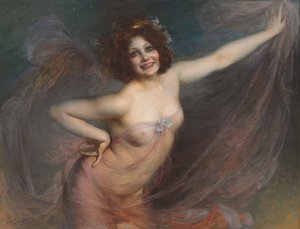 Portrét Loie Fullerové od Felix Hippolyte Lucas