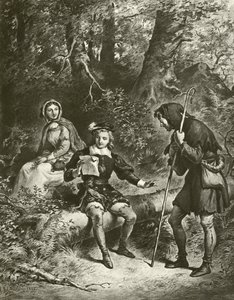Jak to máš rád. Akt IV – scéna III (hlubotisk) od Felix Octavius Carr Darley