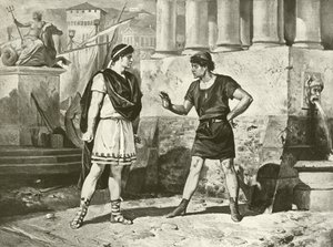 Komedie omylů. Akt I, Scéna II (hlubotisk) od Felix Octavius Carr Darley