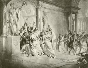Julius Caesar. III. dějství - scéna I (rytina) od Felix Octavius Carr Darley