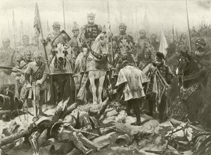 Král Jindřich V. IV. dějství, scéna VII (hlubotisk)