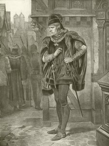 Král Richard III. Akt I, Scéna II (hlubotisk) od Felix Octavius Carr Darley