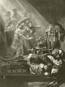 Král Richard III. Akt V, scéna III (hlubotisk) od Felix Octavius Carr Darley
