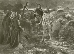 Macbeth. Akt I, Scéna III (hlubotisk) od Felix Octavius Carr Darley