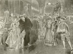 Mnoho povyku pro nic. II. dějství, I. scéna (hlubotisk) od Felix Octavius Carr Darley