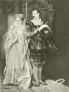 Mnoho povyku pro nic. IV. dějství – scéna I (hlubotisk) od Felix Octavius Carr Darley