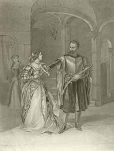 Othello. Akt IV, Scéna II (hlubotisk) od Felix Octavius Carr Darley
