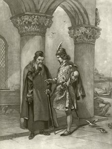 Kupec benátský. Akt I, Scéna III (hlubotisk) od Felix Octavius Carr Darley