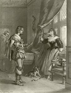 Veselé paničky z Windsoru. Akt III, Scéna IV (hlubotisk) od Felix Octavius Carr Darley