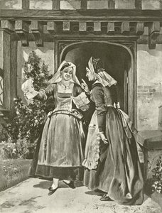 Veselé paničky z Windsoru. Akt II, Scéna I (hlubotisk) od Felix Octavius Carr Darley