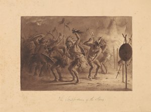 Skalpový tanec Siouxů od Felix Octavius Carr Darley