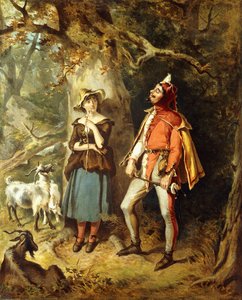 Touchstone a Audrey, 1886 od Felix Octavius Carr Darley