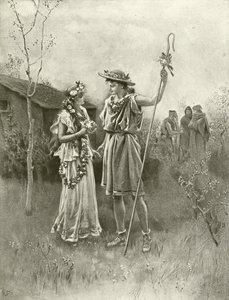 Zimní příběh. IV. dějství, scéna III (hlubotisk) od Felix Octavius Carr Darley