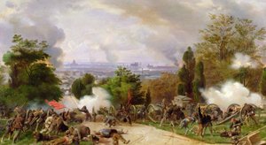 Boje na hřbitově Pere Lachaise v roce 1871 (olej na plátně) od Felix Philippoteaux