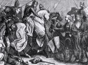 Jindřich III. (1207-72) v bitvě u Lewes, 14. května 1264 od Felix Philippoteaux