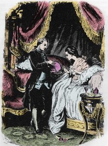 Královnin likér inspiruje pouzdro na náhrdelník. Kresba Felixe Philippoteauxe (1815-1884) pro „The Queen