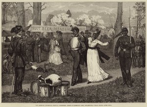 Výstava American Centennial Festival, Scéna ve Fairmount Park, Philadelphia, Negro Militia after Drill