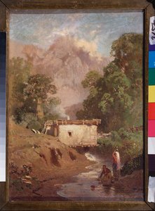 Paysage de Crimeae (krymská krajina) - Peinture de Fjodor Vasiljev (Feodor Alexandrovič, Fjodor Alexandrovič Vassiliev (1850-1873), huile sur toile