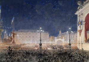 Ústup s pochodněmi na Place de l