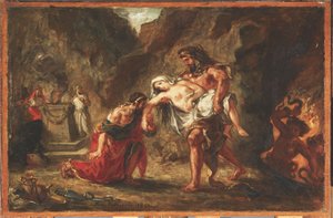 Herkules a Alcestis od Ferdinand Victor Eugene Delacroix