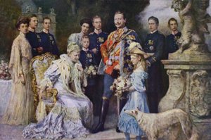 Kaiser Wilhelm II a německá císařská rodina od Ferdinand (after) Keller