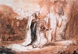 Anděl Páně se zjevil Manoahově manželce ..., c1636-1680 od Ferdinand Bol