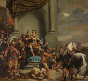 Konzul Titus Manlius Torquatus nařizuje stětí svého syna Konzul Titus Manlius Torquatus Stětí těchto Synů