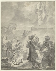 Mojžíš sestupující z hory Sinaj s Desaterem přikázání od Ferdinand Bol