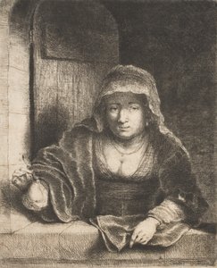 Žena s hruškou, 17. století. od Ferdinand Bol