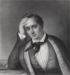 Portrét básníka Jevgenije Abramoviče Baratynského 1800-1844, 30. léta 19. století od Ferdinand Chevalier