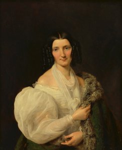 Barbara von Schickh, jako snoubenka Wolfganga Rittera von Mannera od Ferdinand Georg Waldmüller