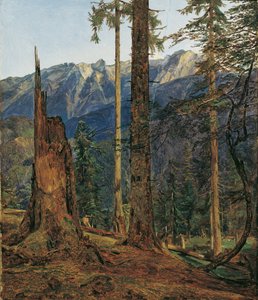 Pohoří Höllengebirge u Ischlu od Ferdinand Georg Waldmuller
