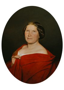 Žena s lososově zbarveným pláštěm od Ferdinand Georg Waldmuller