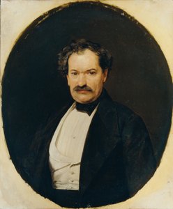 Gentleman v černém kabátě s bílou vestou od Ferdinand Georg Waldmuller