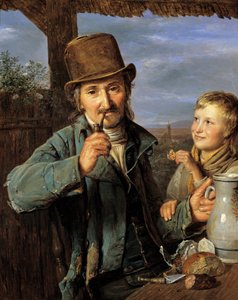 Nádeník se svým synem od Ferdinand Georg Waldmuller