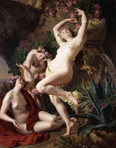 Nymfy v Homérově odysei; Nymfy z Homérovy odysey, 1856 od Ferdinand Georg Waldmuller