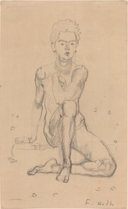 Hector pózuje nahý od Ferdinand Hodler