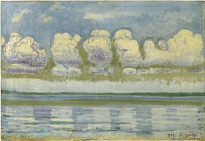 Ženevské jezero se švýcarskou Jurou, 1909 od Ferdinand Hodler