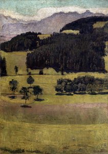 Krajina, Oaks at Stockhorn, 1898 od Ferdinand Hodler