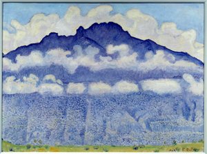 Schynige platte (horská krajina v Oberland, švýcarské Alpy). Obraz Ferdinanda Hodlera (1833-1918) Ec. Následovat. od Ferdinand Hodler