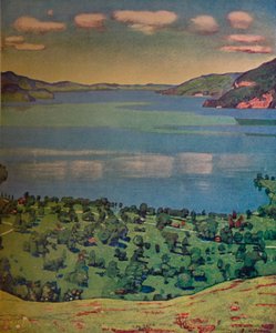 Jezero Thun, z Leissigenu, c1910. od Ferdinand Hodler