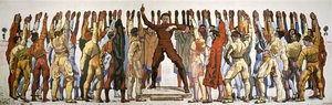 Jednomyslnost (přísaha). Druhá verze od Hodlera, Ferdinanda (1853-1918). Olej na plátně od Ferdinand Hodler