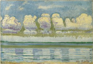 "Výhled na Ženevské jezero a Švýcarskou Juru"" (Ženevské jezero se švýcarskou Jurou) Malba Ferdinanda Hodlera (1853-1918) od Ferdinand Hodler