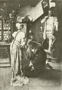 Mistři pěvci z Norimberku, dějství III, scéna iv (hlubotisk) od Ferdinand Leeke