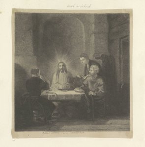 Maaltijd te Emmaus Kolekce osmdesáti pěti původních tisků (název série) od Ferdinand Lehman