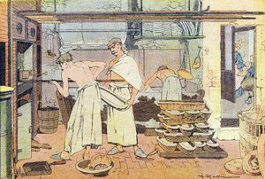 Pekař, v Obrázkové knize dětství, kolem roku 1900 (rytina)