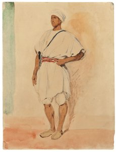 Pysyvä marokkolainen (kynä ja akvarelli paperilla) od Ferdinand Victor Eugene Delacroix