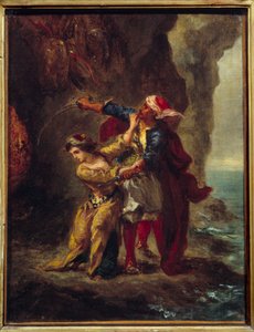 Abydoská snoubenka. (Nevěsta z Abydu) Ilustrace knihy George Gordona Byrona známé jako Lord Byron (1788-1824) „Nevěsta z Abydu“, píseň II Strophe XXIII. Obraz Eugene Delacroix (1798-1863) od Ferdinand Victor Eugene Delacroix