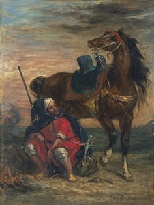 Arabský jezdec od Ferdinand Victor Eugene Delacroix