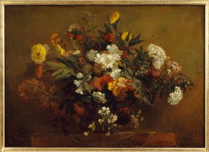 Kytice květin. Obraz Eugene Delacroix (1798-1863) od Ferdinand Victor Eugene Delacroix